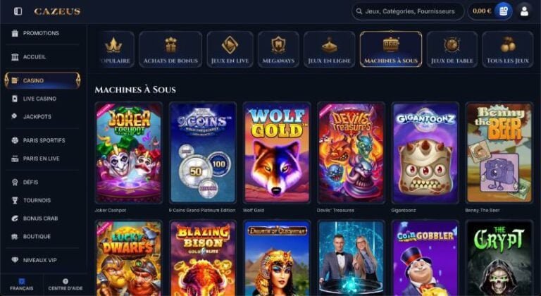 En savoir plus sur cazeus casino online